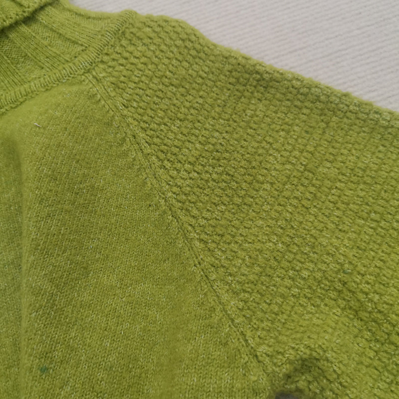Grasgrüner Oversized Gestrickter Damenrollkragenpullover - Nora