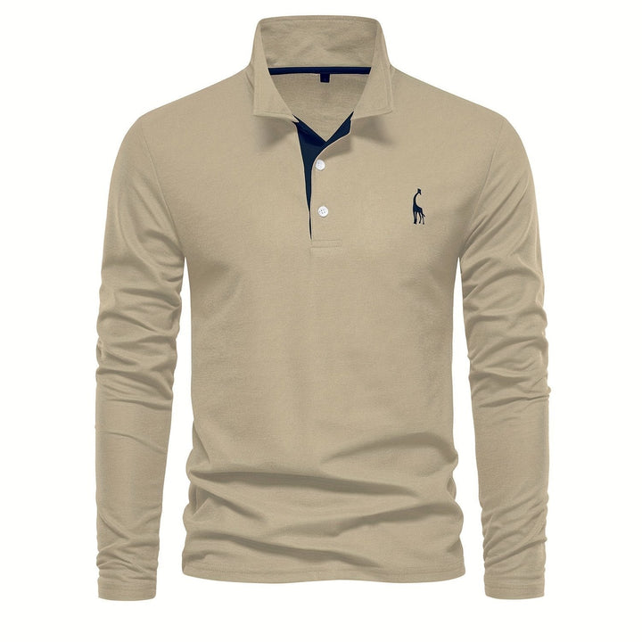 Bequemer Herren Polo mit Langen Ärmeln