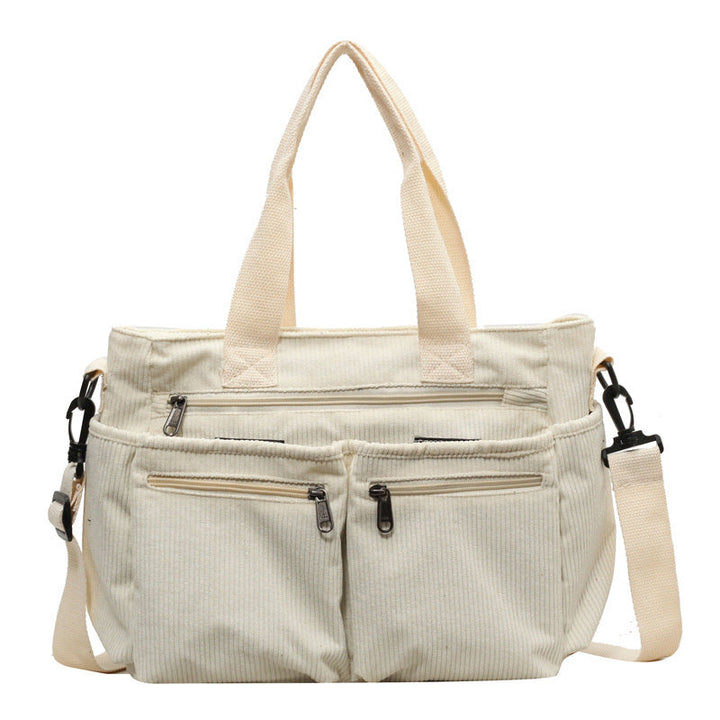 Trendige Cord-Schultertasche - VelvetVogue