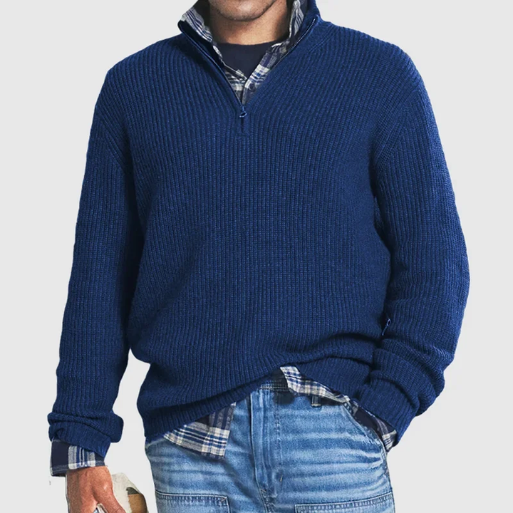 Lässiger Herren Pullover mit Reißverschluss - Max