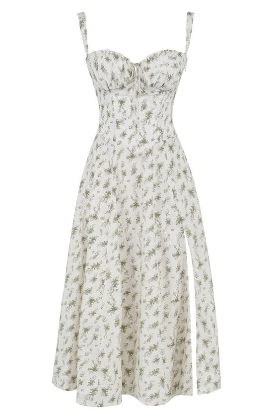 Geblümtes Maxikleid mit Taillierung - Fleur