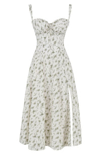 Geblümtes Maxikleid mit Taillierung - Fleur