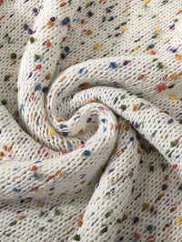 Knitted Women's Sweater With Confetti Print – Noa