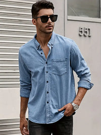Herbst Denim Herrenhemd – Milan