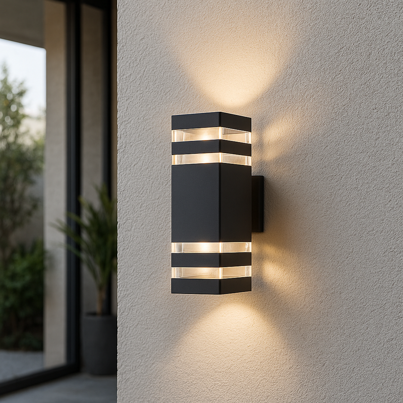 2-Way Up Down Outdoor Wall Light, Weather-Resistant Aluminum LED Sconce 1