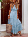 Leichtes Boho-Sommerkleid im Ibiza-Stil mit V-Ausschnitt – Niva