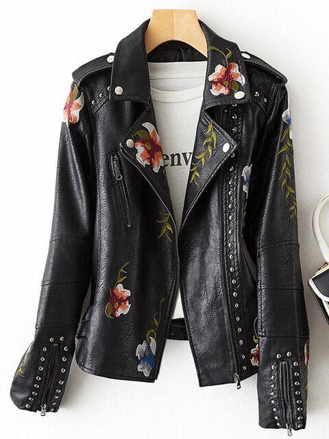 Elise Leder-Bikerjacke | Cool mit einem lieblichen Touch
