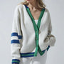 Ayla gestreifte Strickweste | Vintage und trendy