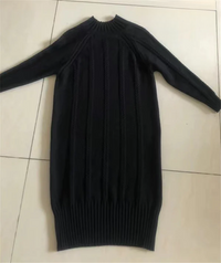 Gestricktes Samtpulloverkleid