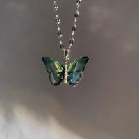 Blue Butterfly Necklace - Elina