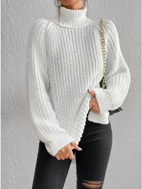 Trendiger gestrickter Damenrollkragenpullover - Esmée
