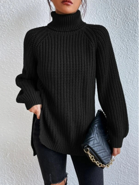 Trendiger gestrickter Damenrollkragenpullover - Esmée