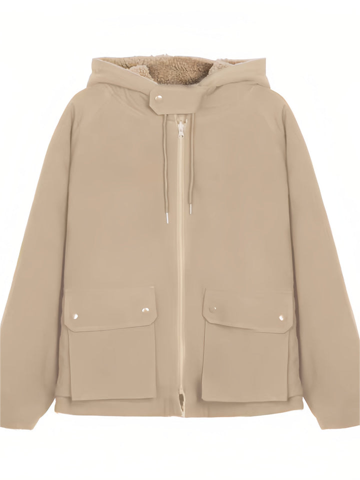 Warmer Oversize Damenmantel mit Kapuze - Freya Fleece Parka