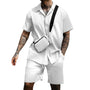 Zweiteiliges Sommeroutfit für Herren mit Hemd und Shorts – Milan