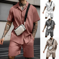 Zweiteiliges Sommeroutfit für Herren mit Hemd und Shorts – Milan