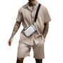 Zweiteiliges Sommeroutfit für Herren mit Hemd und Shorts – Milan