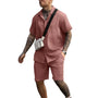 Zweiteiliges Sommeroutfit für Herren mit Hemd und Shorts – Milan