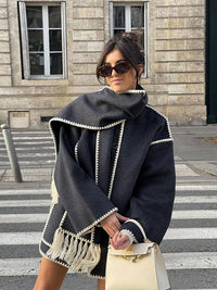 Damen-Winterjacke mit Schal - Celeste