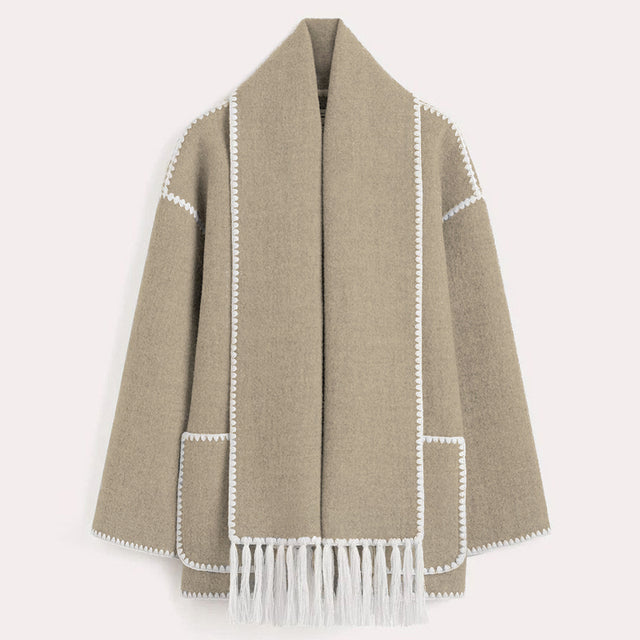 Damen-Winterjacke mit Schal - Celeste