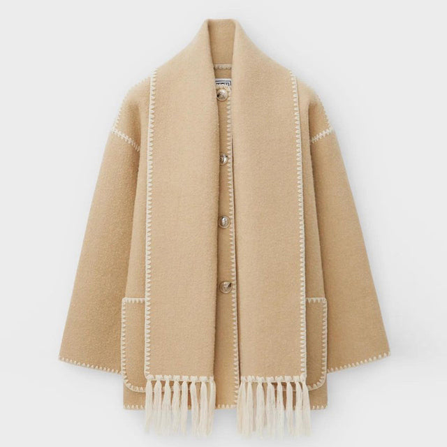 Damen-Winterjacke mit Schal - Celeste