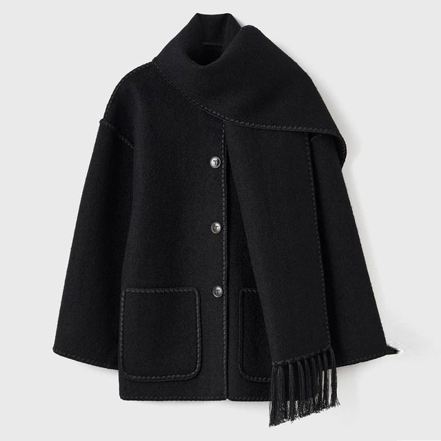 Damen-Winterjacke mit Schal - Celeste
