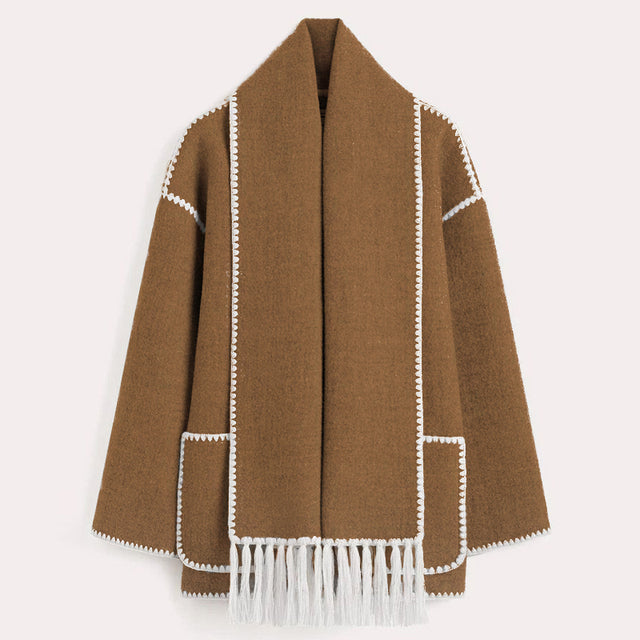 Damen-Winterjacke mit Schal - Celeste