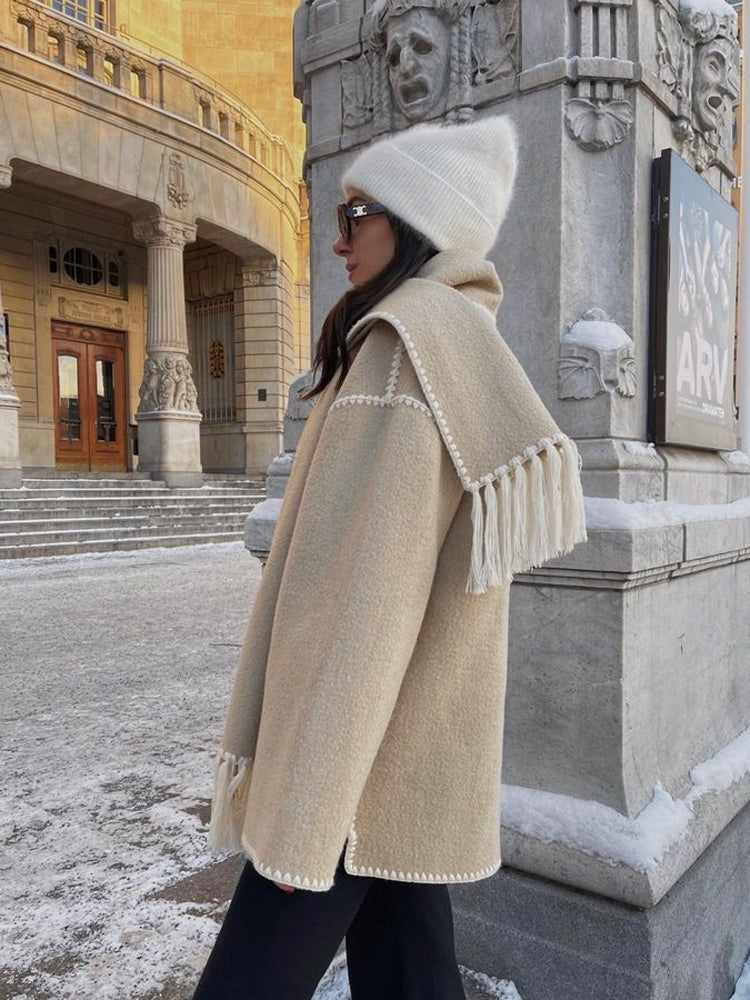 Damen-Winterjacke mit Schal - Celeste