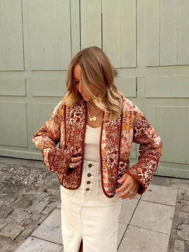 Omkeerbare Patchwork Jas voor Dames – Liora