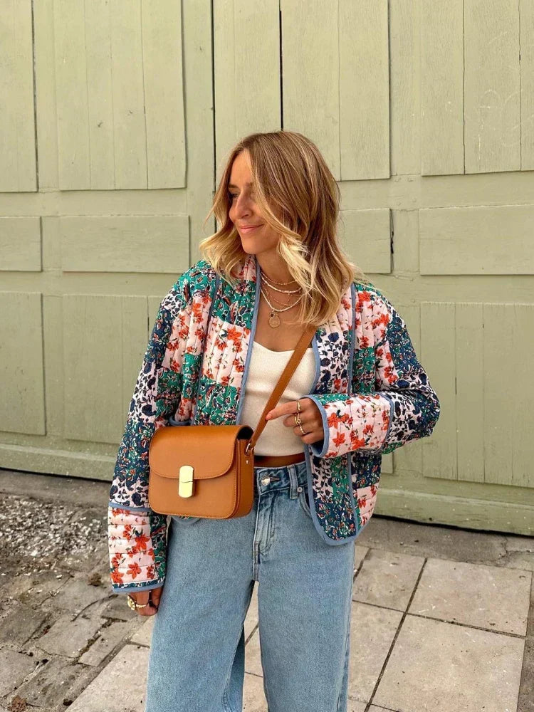 Omkeerbare Patchwork Jas voor Dames – Liora