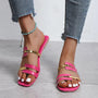Damen flache Sommer-Slipper mit offenem Zehenbereich – Avianne