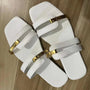 Damen flache Sommer-Slipper mit offenem Zehenbereich – Avianne