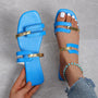 Damen flache Sommer-Slipper mit offenem Zehenbereich – Avianne
