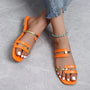 Damen flache Sommer-Slipper mit offenem Zehenbereich – Avianne