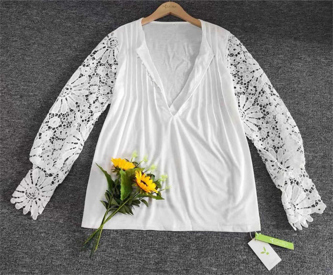 Trendiges Damen-Longsleeve in Uni-Farbe - AutumnGrace