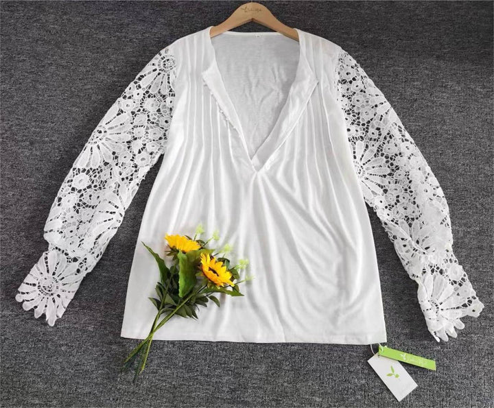 Trendiges Damen-Longsleeve in Uni-Farbe - AutumnGrace