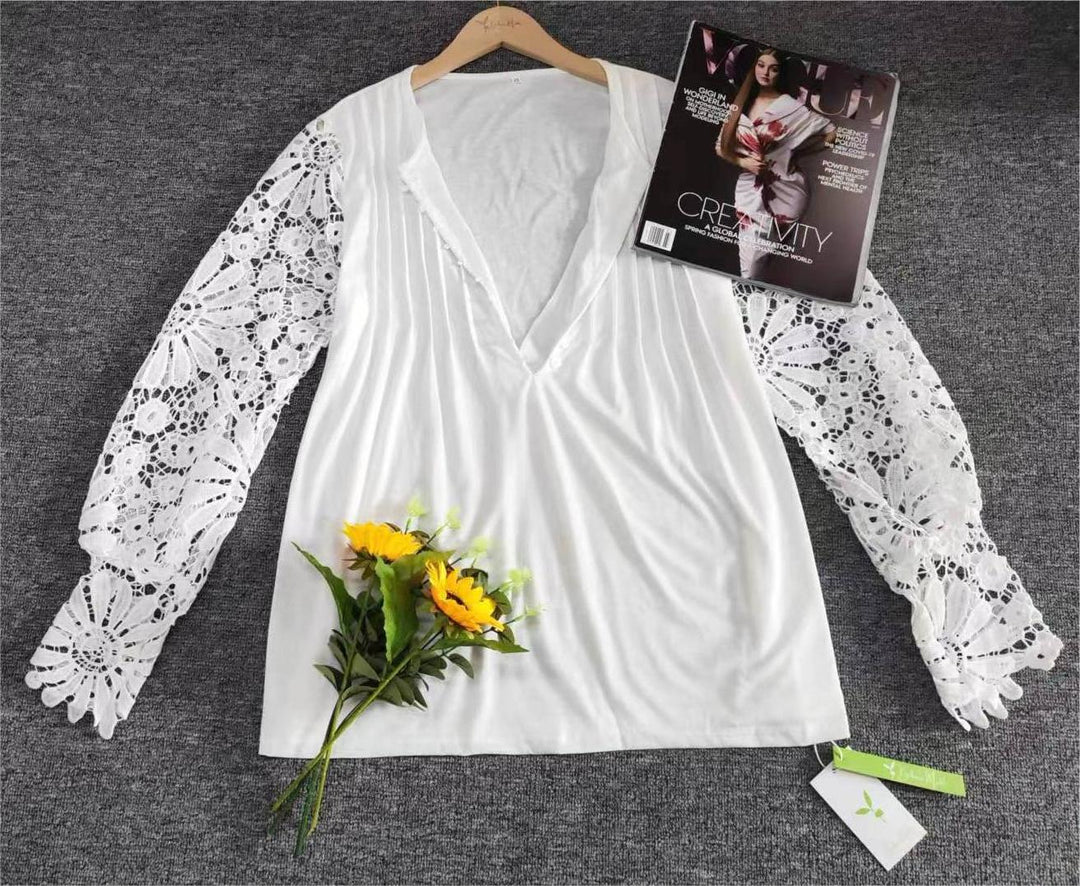 Trendiges Damen-Longsleeve in Uni-Farbe - AutumnGrace