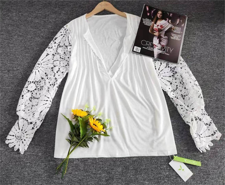 Trendiges Damen-Longsleeve in Uni-Farbe - AutumnGrace