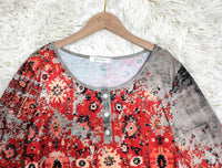 Vintage Aztec Print Longsleeve - Autumn Pattern