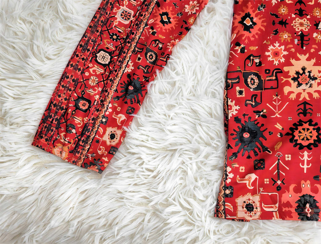 Vintage Aztec Print Longsleeve - Autumn Pattern