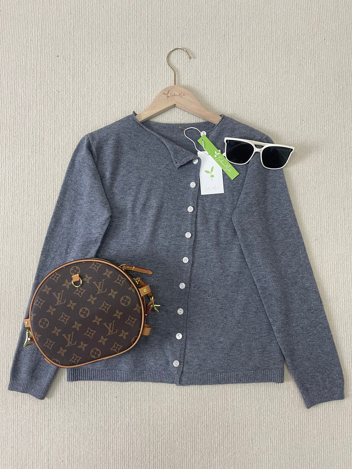 Einfacher Uni-Longsleeve-Pullover - PurStyle