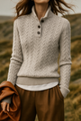 Arden Button-Up Cashmere Sweater 13