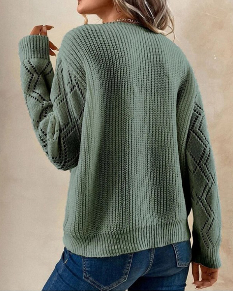 Stilvoller V-Ausschnitt-Pullover - Selena