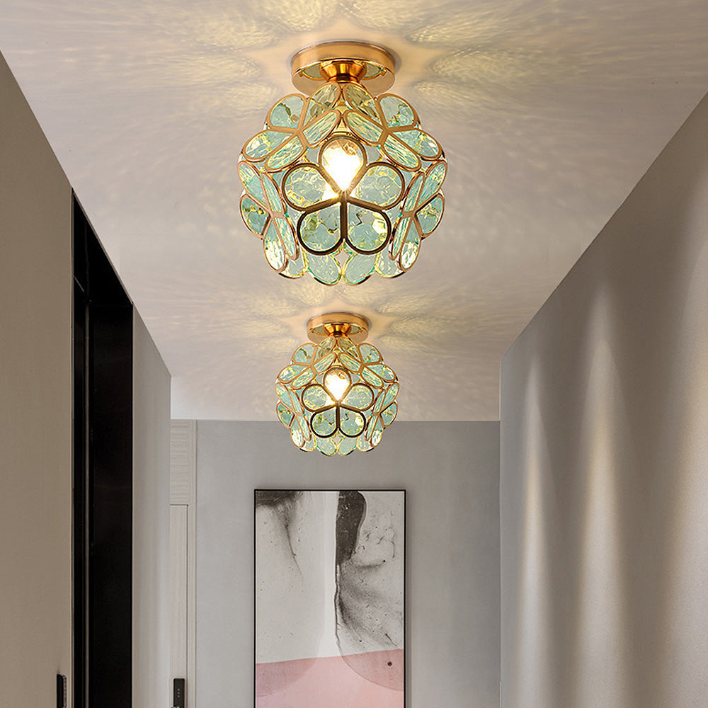 Glas Blumen Deckenleuchte - FloraGlow