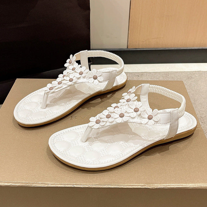 BloomGrace Sandalen | Stilvolle Sandalen mit Blumendetail für Frauen