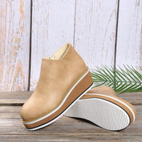 Trendy Dames Enkellaarzen met Ritssluiting en Plateau - Alessia