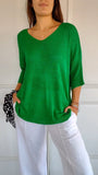 Gestricktes Damen Top mit V-Ausschnitt – Saphira