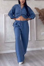 Zweiteiliges Leinen-Damen-Sommer-Set – Alina