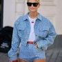 Denim Set mit Pailletten - Nova