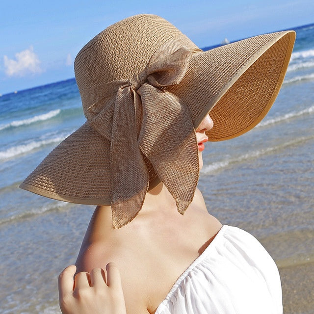 Dames strohoed met zonbescherming – Candy