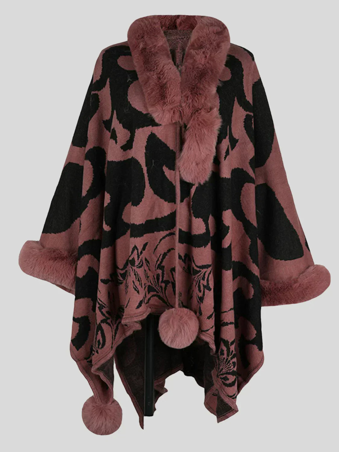 Stilvoller Winterponcho für Damen - Elora